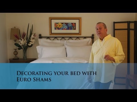 Making your bed with Euro Shams (www.verolinens.com)