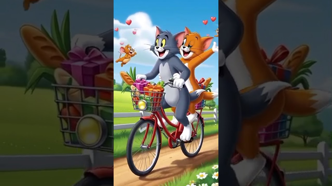 Tom and Jerry Ride a Bicycle for the First Time! 🚲😂 - YouTube