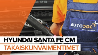 Kuinka korvata Takaiskunvaimennin ja etuiskunvaimennin HYUNDAI SANTA FÉ II (CM) - opetusvideo