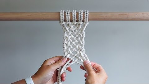 DIY Macrame Tutorial - Continuous Weave Method 2 (Large Continuous Weave)