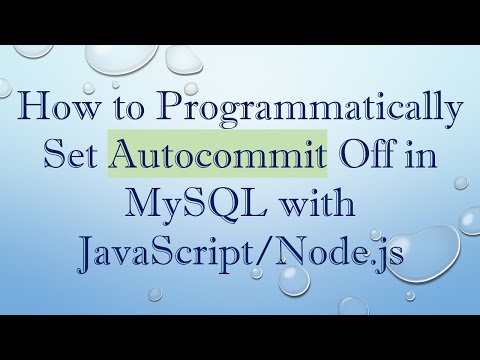 How to Programmatically