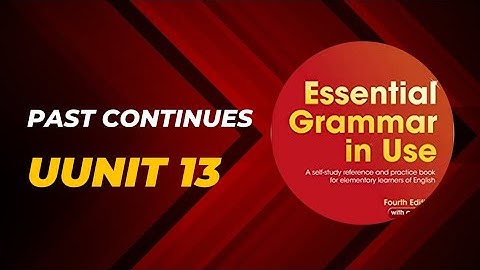 Unit 13 (past continues) essential grammar in use