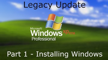 Windows XP SP3 - Legacy Update - Part 1 - Installing Windows
