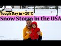 கடும் குளிர் -20°C வீட்டுக்கு வெளியே போக முடியல எங்கு பார்த்தாலும் Snow | Worst Snow Storm Here