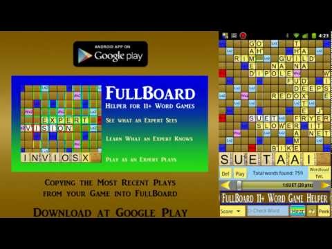 FullBoard 11+ Word Game Helper App for Android™