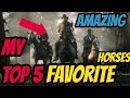 Red Dead Redemption 2 My Top 5 Favorite Horses! AMAZING HORSES!!