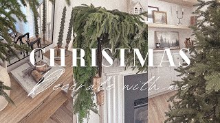 Christmas Decorate With Me 2023 | Entryway, Fireplace Mantle & Putting Up My Tree