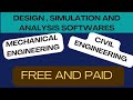 Design And Analysis Softwares : Mechanical And Civil Engineering | CAD &amp; CAE Softwares