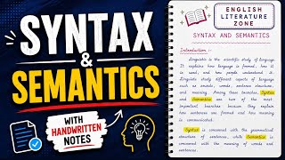Syntax and Semantics | Syntax and Semantics categories and Constituent Phrase Structure 