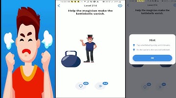 Easy Game Level 214 : Help the magician make the kettlebells vanish.