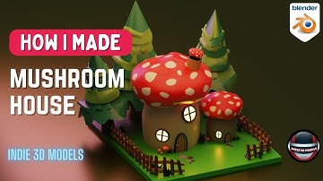 Mushroom House in Blender - 3D Modeling Timelapse | Ep. 29