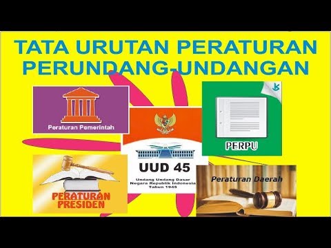 TATA URUTAN PERATURAN PERUNDANG-UNDANGAN DI INDONESIA