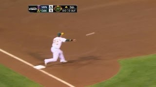 Athletics turn a conventional triple play around the horn screenshot 4