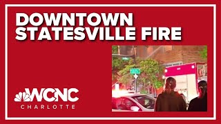 Firefighters battle major fire in downtown Statesville overnight