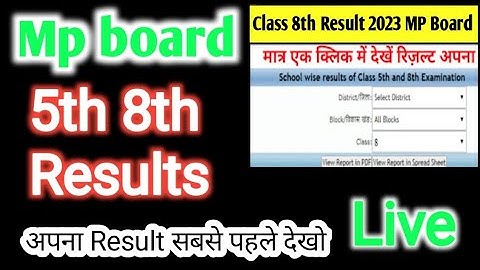 MP BOARD 5th,8th का Results घोषित 🥰// सबसे पहले कैसे देखे.? किस लिंक पर जाना है // kirti mam ke sath