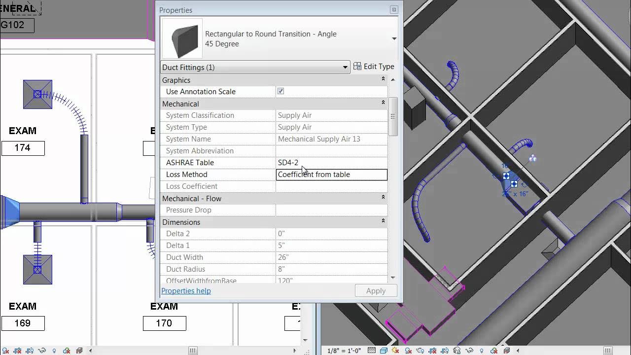 Revit 2013 Enhanced ASHRAE Duct Fitting Database YouTube