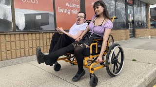 WE GOT A TWO SEATED WHEELCHAIR