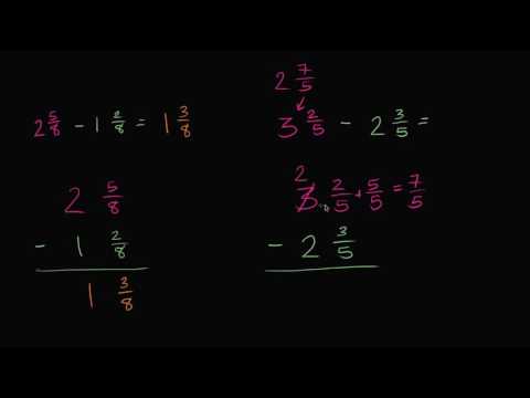 შერეული რიცხვების გამოკლება: შესავალი