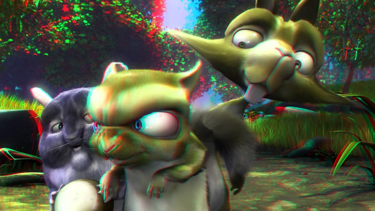 Anaglyph 3D  Video  Animation Cartoon Full HD  Red Cyan 