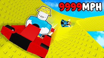 i reached MAX SPEED in Roblox ride a cart down a slide...