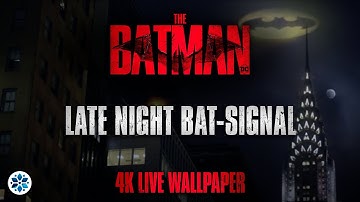 Batman: Bat-Signal In The Night Sky Of Gotham | 8 Hours Of Animated Wallpaper With City Sounds