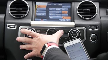 How to pair your mobile phone to the bluetooth system in a Land Rover Discovery 4 3 0 SD V6 Landmark