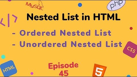 HTML Nested List🔥| Ordered and Unordered list | Easy with Example [ in Hindi ] [ 2020 ]⚡