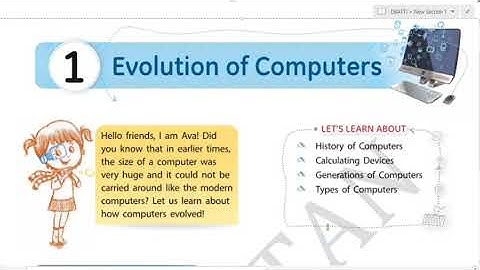 COMPUTER IT MATRIX PART-1 CLASS-5 CH-1 EVOLUTION OF COMPUTERS