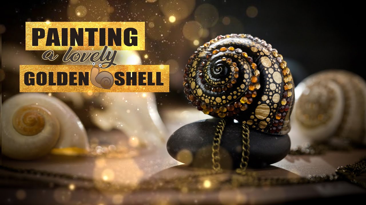 Let's paint a golden snail shell - YouTube