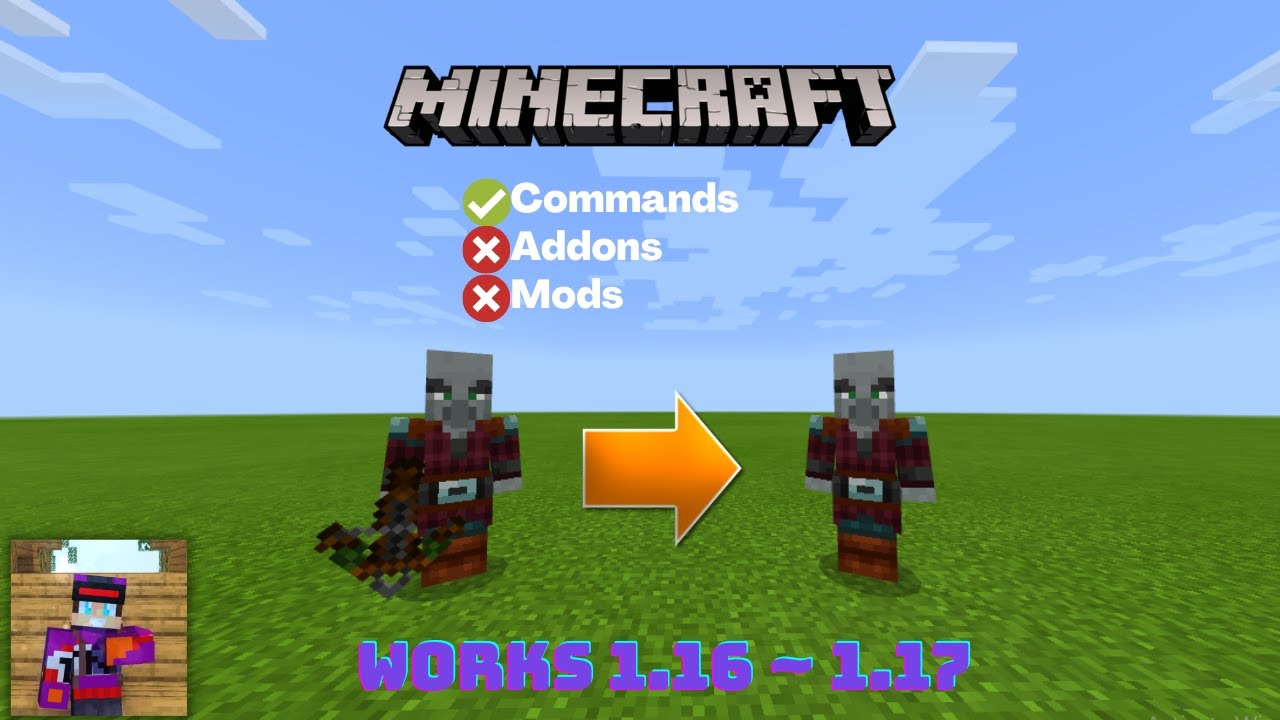 How To Spawn Peaceful Pillager 1.16 ~1.17 Bedrock Edition