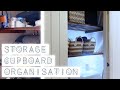ORGANISE MY STORAGE CUPBOARD WITH ME || CLEAN WITH ME || Power Hour || Storage Organisation