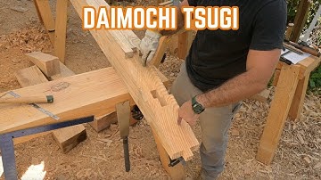 Daimochi Tsugi - Japanese Joinery Scarf Joint Layout Explanation and Cutting