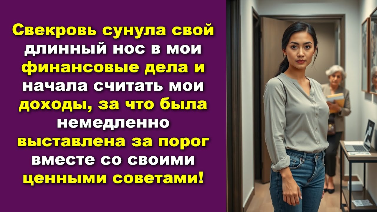 Свекровь сунула свой длинный нос в мои финансовые дела и начала считать мои доходы за что была