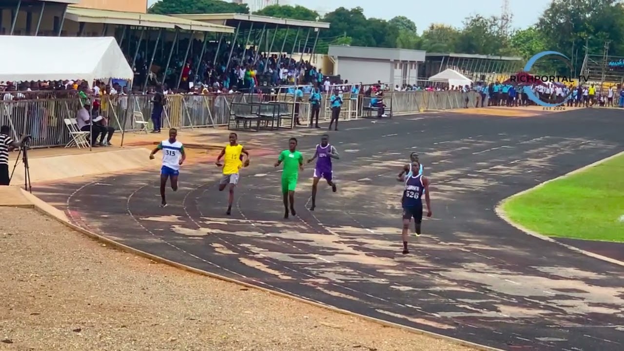 BOYS 100m Heat 1: GREATER ACCRA SCHOOL SPORTS ATHLETICS GAMES | GHANA ATHLETICS | TRACK AND FIELD