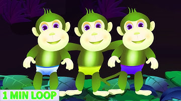 🎶 Five Little Monkeys Fun Remix 🐒 1-Minute Loop with Beat Variations & Dance Rhythm @MonkeyRhymesHub