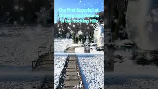First Snowfall at Streams and Dreams | Luxury Airstream Glamping in Hocking Hills ❄️