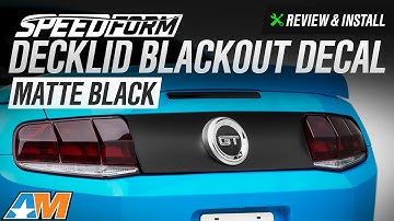 2010-2014 Mustang SpeedForm Decklid Blackout Decal Review & Install