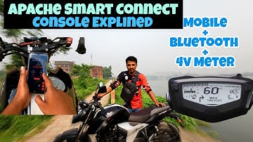 TVS Apache 160 4V Smart XConnect Console Fully Explained | Lean Angle, Navigation And Much More |