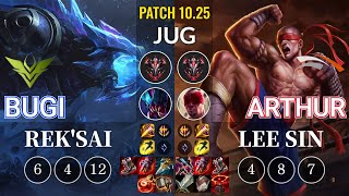 V3 Bugi Rek'Sai vs HLE Arthur Lee Sin Jungle - KR Patch 10.25