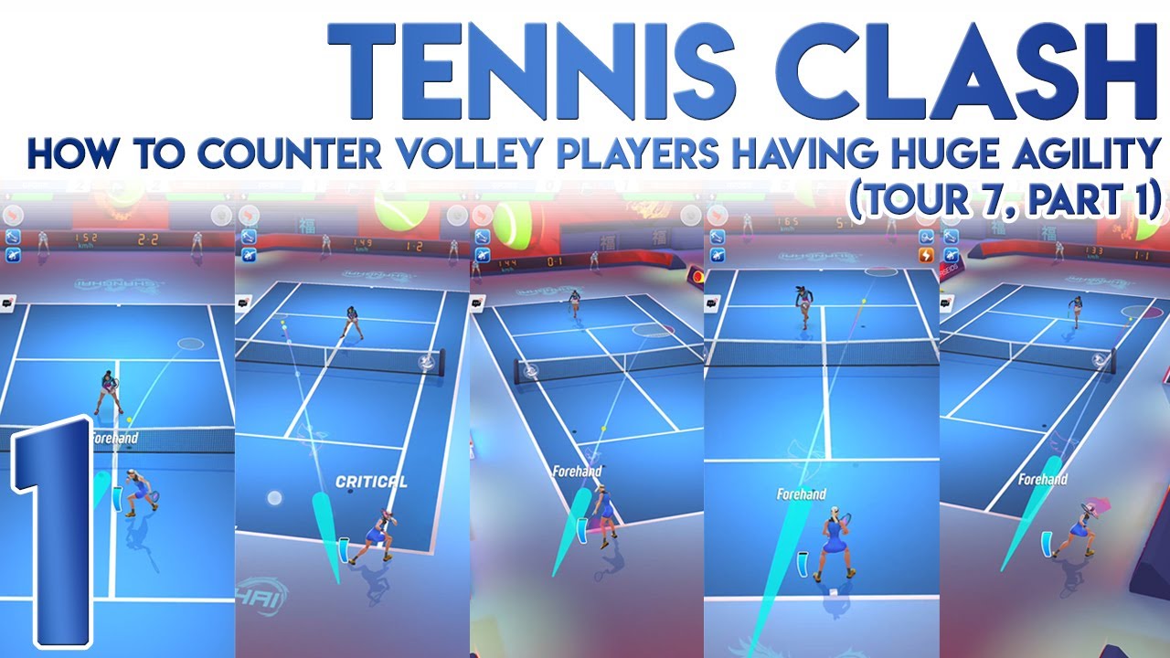Tennis Clash How to Counter Volley Players having Huge Agility [Tour 7