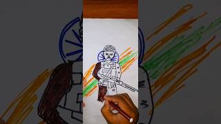 how to make Indian soldiers ?? #art #viral #youtubeshorts