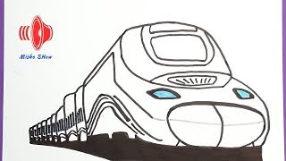 كيفية رسم قطار | تعليم الرسم للاطفال HOW TO DRAW A TRAIN
