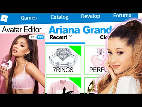 MAKING ARIANA GRANDE A ROBLOX ACCOUNT!