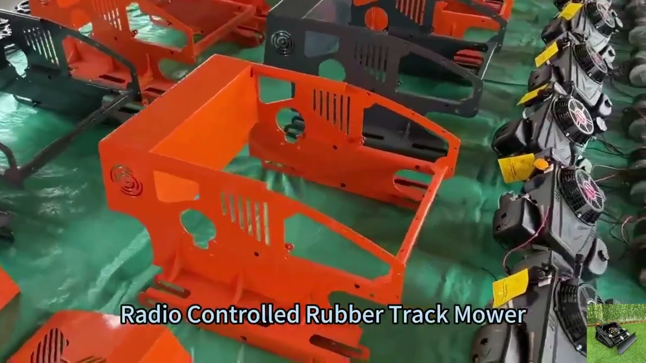 Buy radio controlled track-mounted bush trimmer, radio wheeled cutting grass machine on Alibaba