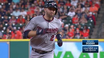 MIN@HOU: Dozier belts a leadoff homer to left field