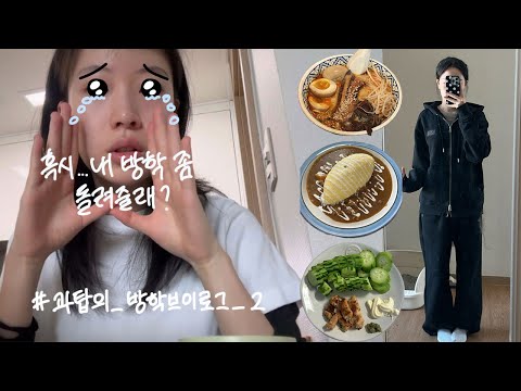vlog. 혹시 내 방학 좀 돌려줄래...?🥺 | 대학생 브이로그 | 과탑 | 학부연구생, 실험🧪, 토익준비!! | 겟레디윗미, 미용실가기 | 개강 전 마지막 먹부림까지... 🍕