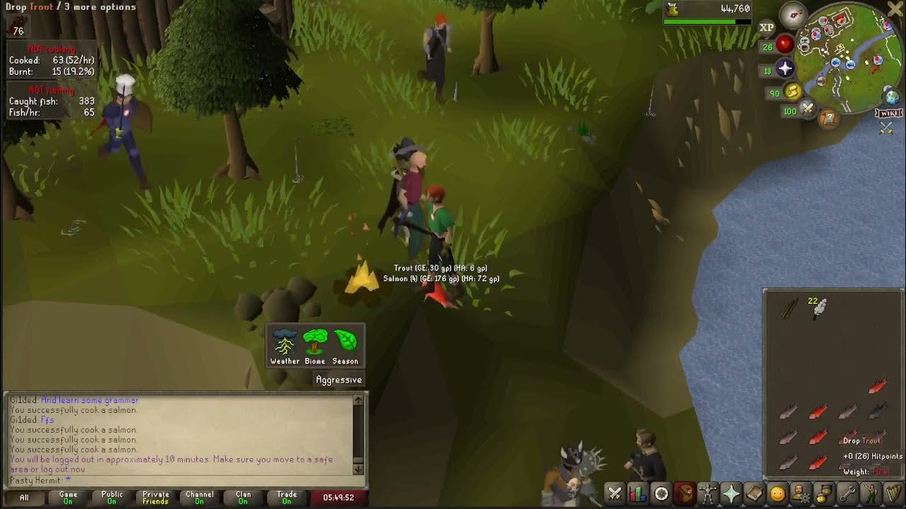 Old School Runescape Fishing ASMR YouTube