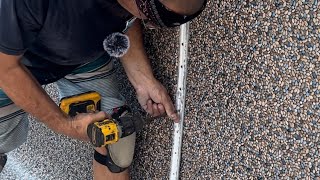 INSTALLING POOL STAIR PLATES  VYNIL POOLS #swimmingpool #pool #installing #liner