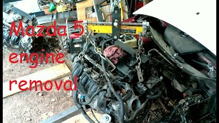 Mazda 5 engine removal