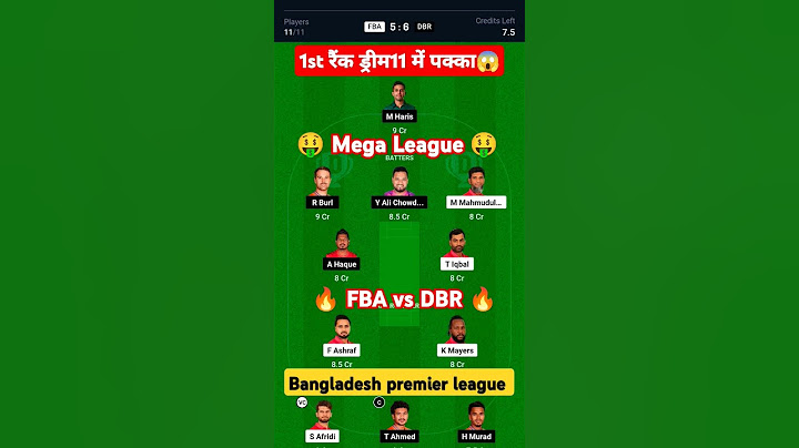 FBA vs DBR Dream11 Prediction Today, Fortune Barishal vs Durbar Rajshahi Dream11 Prediction